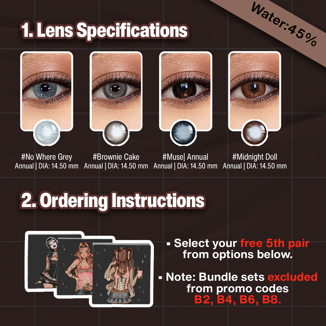 5 pairs X School Makeup Set (Customized✨)