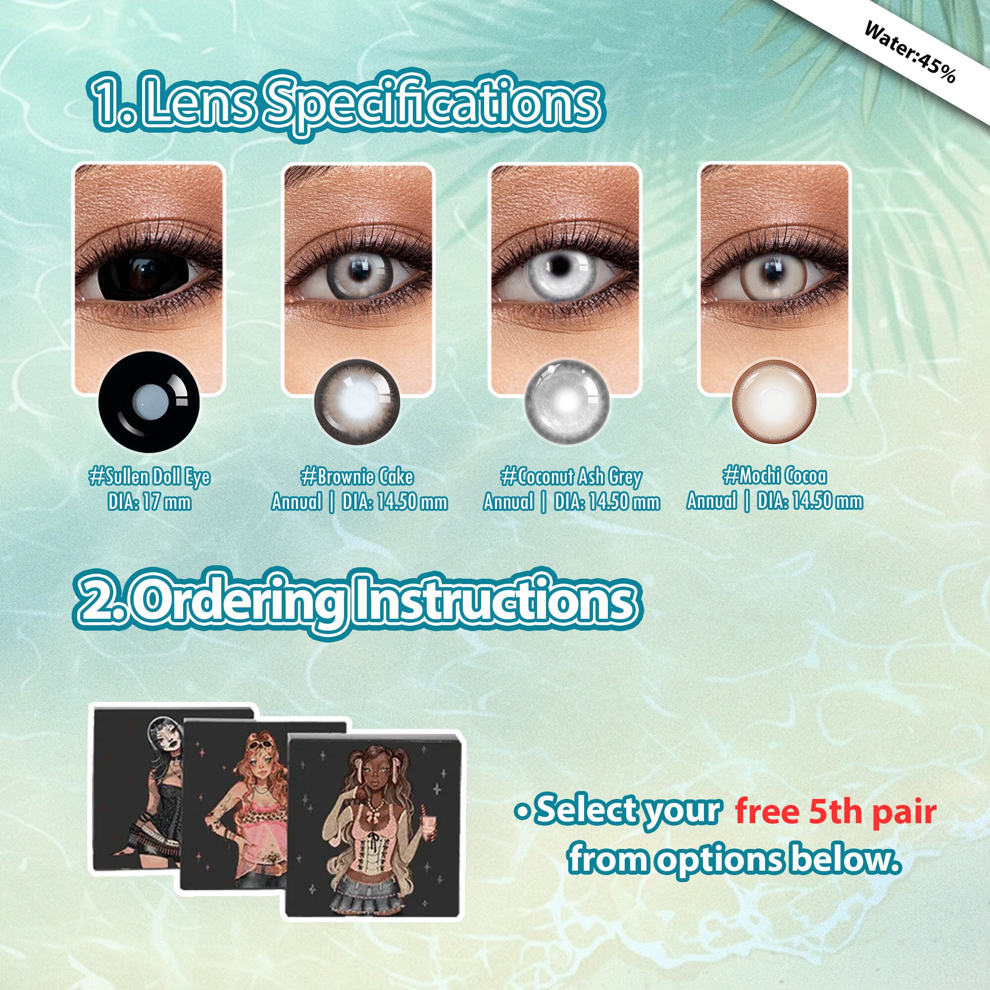Summer Essential X 5 Pairs Bigger Cute Dolly Eye Set 17mm | (Customized✨)