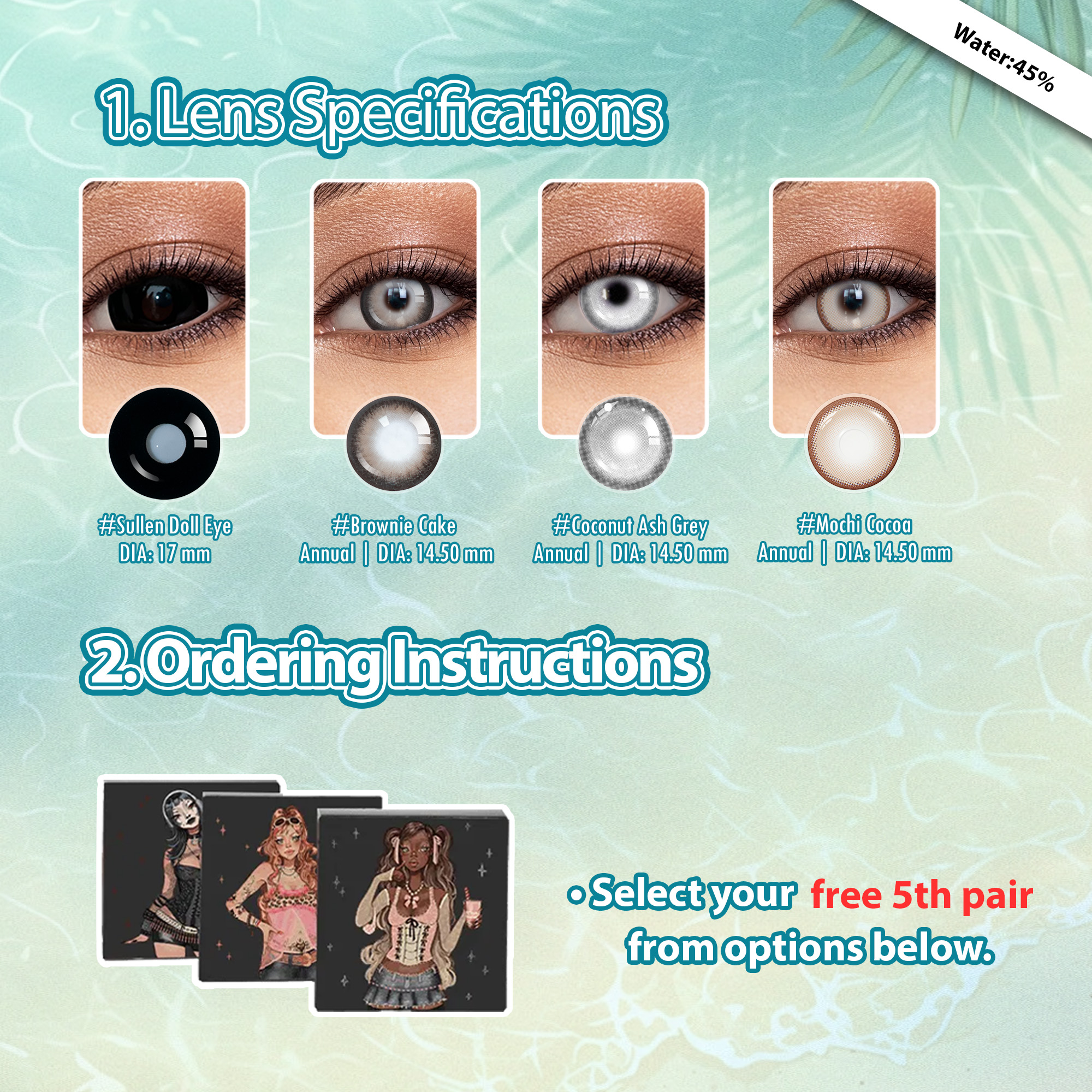 Summer Essential X 5 Pairs Bigger Cute Dolly Eye Set 17mm | (Customized✨)