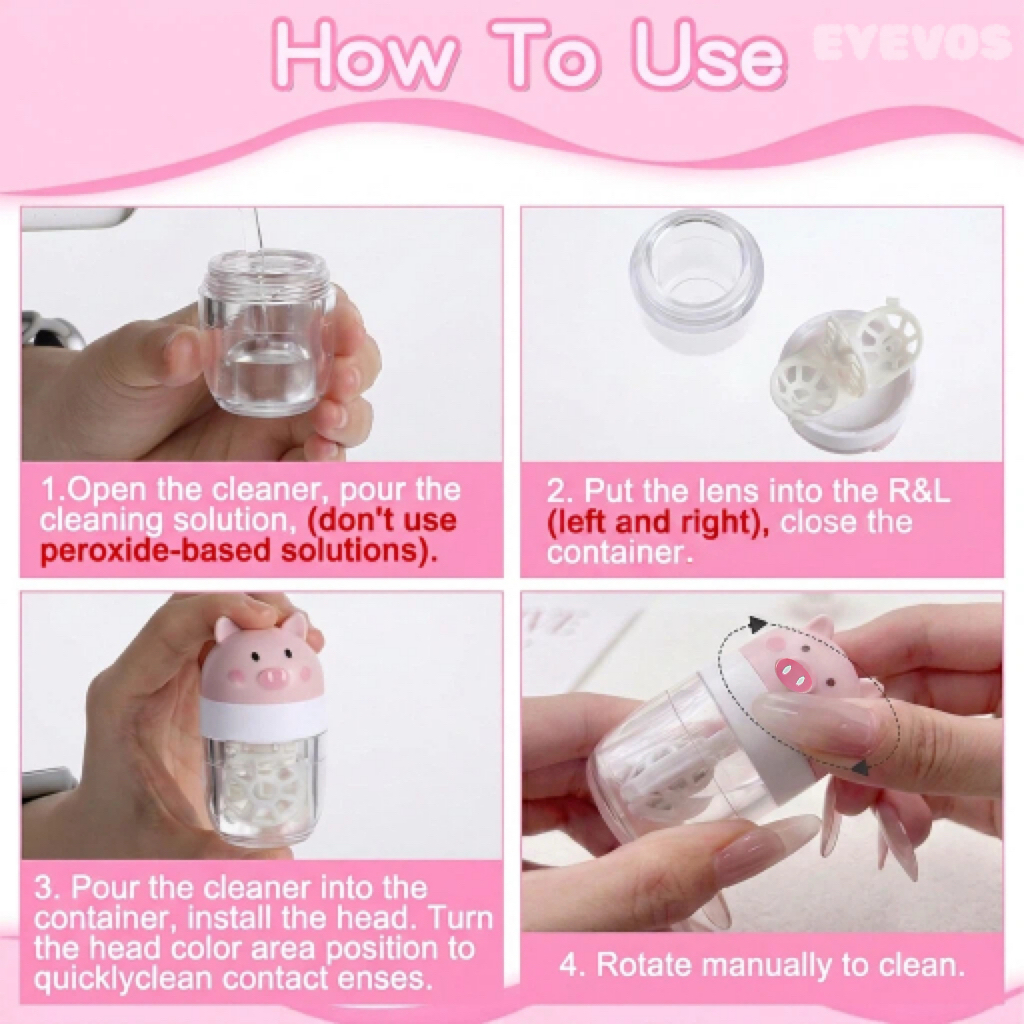 EYEVOS Piglet Manual Handheld Contact Lens Cleaner