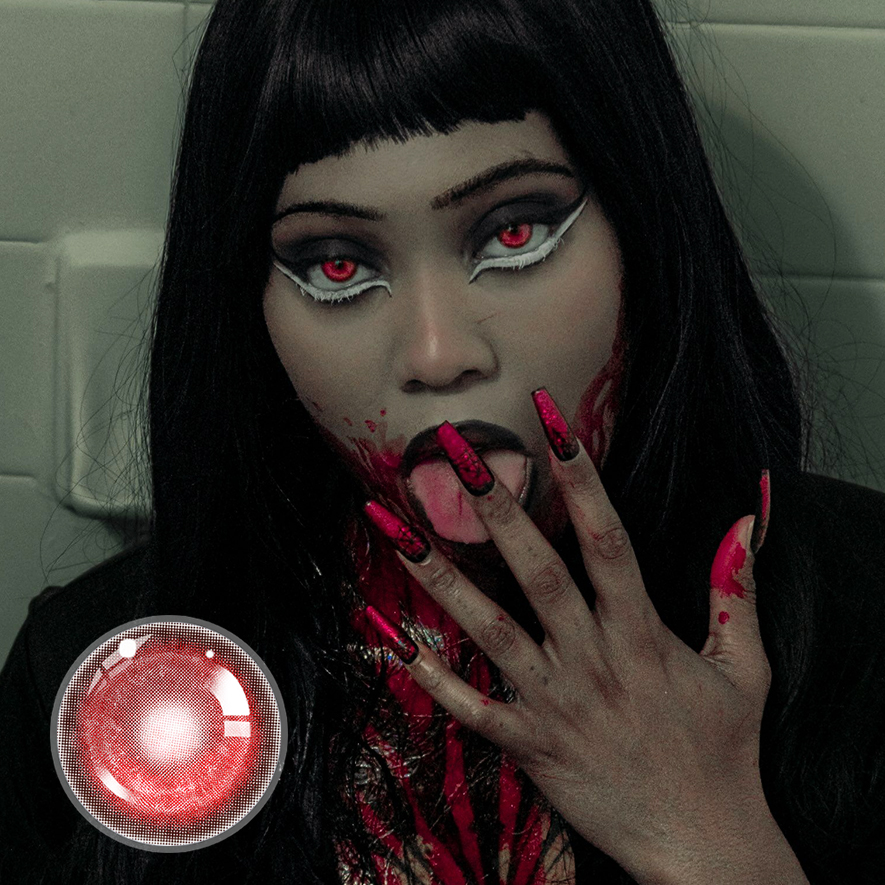 Raspberry Fizz Red Contact Lenses