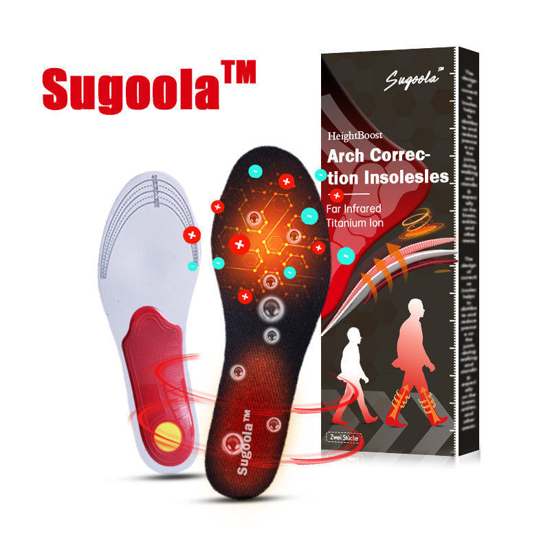 🔥Sugoola™ HeightBoost Far Infrared Titanium Ion Arch Correction Insoles