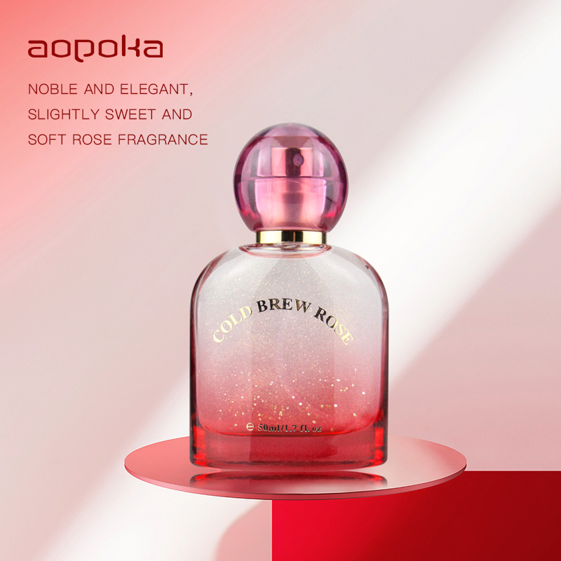 Aopoka 3014-101 Cold Brew Rose Red Floral Notes 50Ml Gold Powder Women Perfume