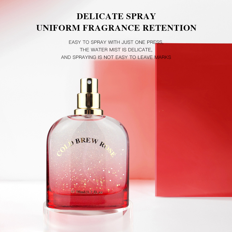 Aopoka 3014-101 Cold Brew Rose Red Floral Notes 50Ml Gold Powder Women Perfume