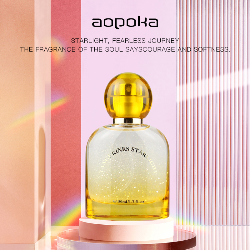 Aopoka 3014-102 Tangerines Starlight Wooden Tone Yellow 50Ml Gold Powder Women Perfume
