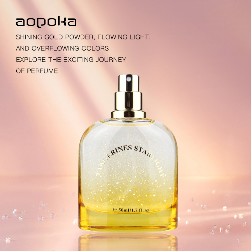 Aopoka 3014-102 Tangerines Starlight Wooden Tone Yellow 50Ml Gold Powder Women Perfume