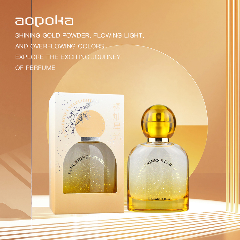 Aopoka 3014-102 Tangerines Starlight Wooden Tone Yellow 50Ml Gold Powder Women Perfume