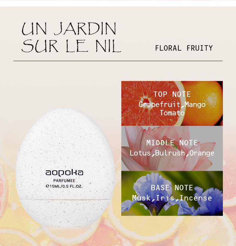 Aopoka 3020-104 Un Jardin Sur Le Nil Smell 15ML Egg Perfume Women And Men