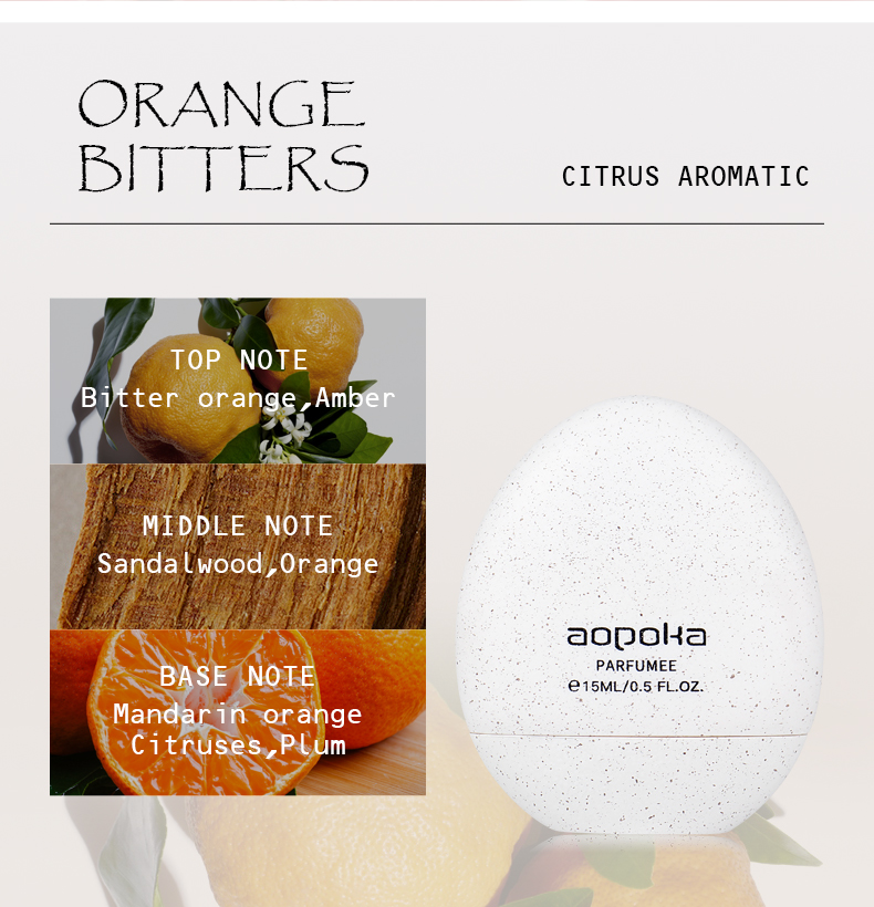 Aopoka 3020-107 Orange Bitters Smell 15ML Egg Perfume Women And Men