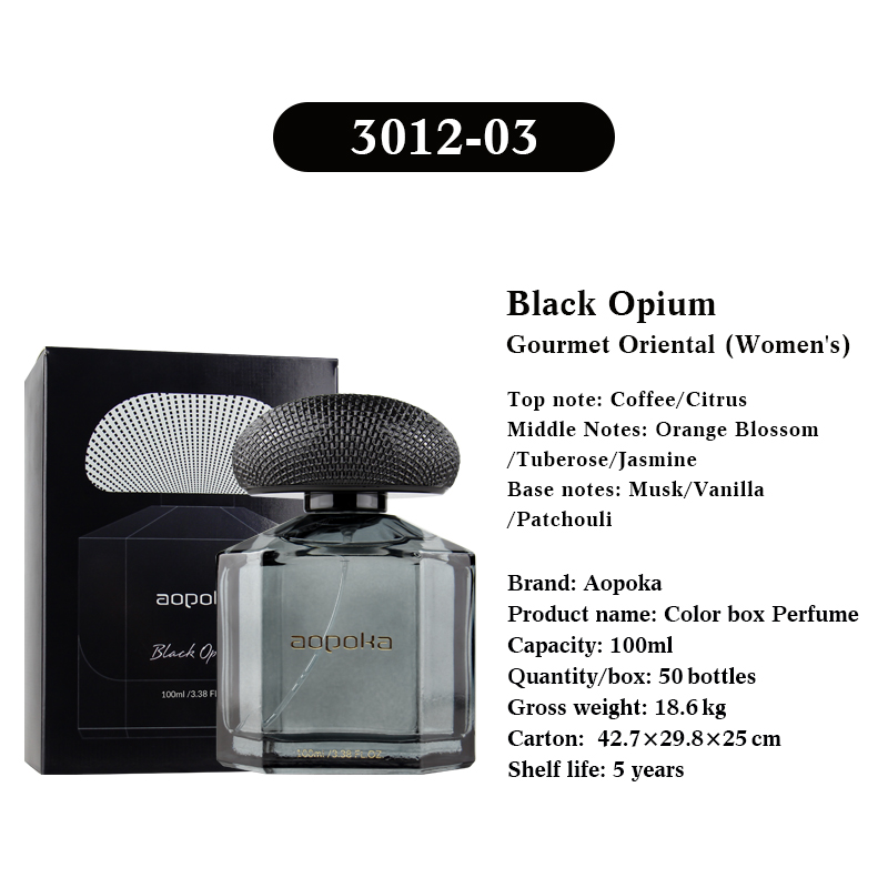 3012-03
100ml Aopoka
Black Opium
Color box