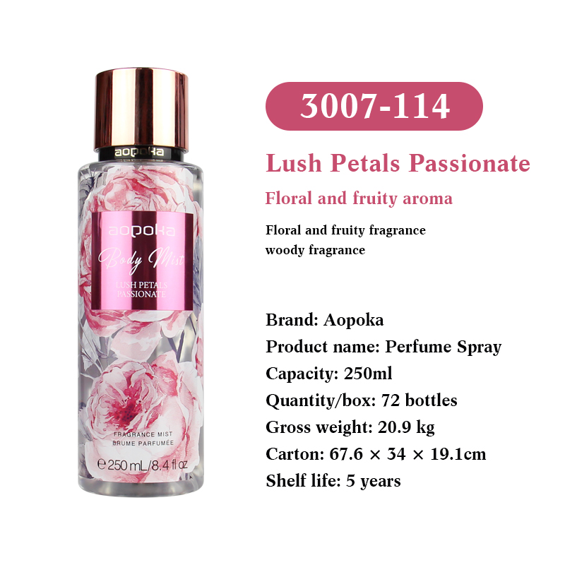 Aopoka 3007-114 Lush Petals Passionate Floral And Fruity Aroma 250Ml Women Perfume