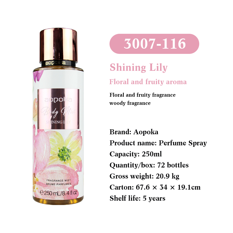 Aopoka 3007-116 Shiny Lily Floral And Fruity Aroma 250Ml Women Perfume