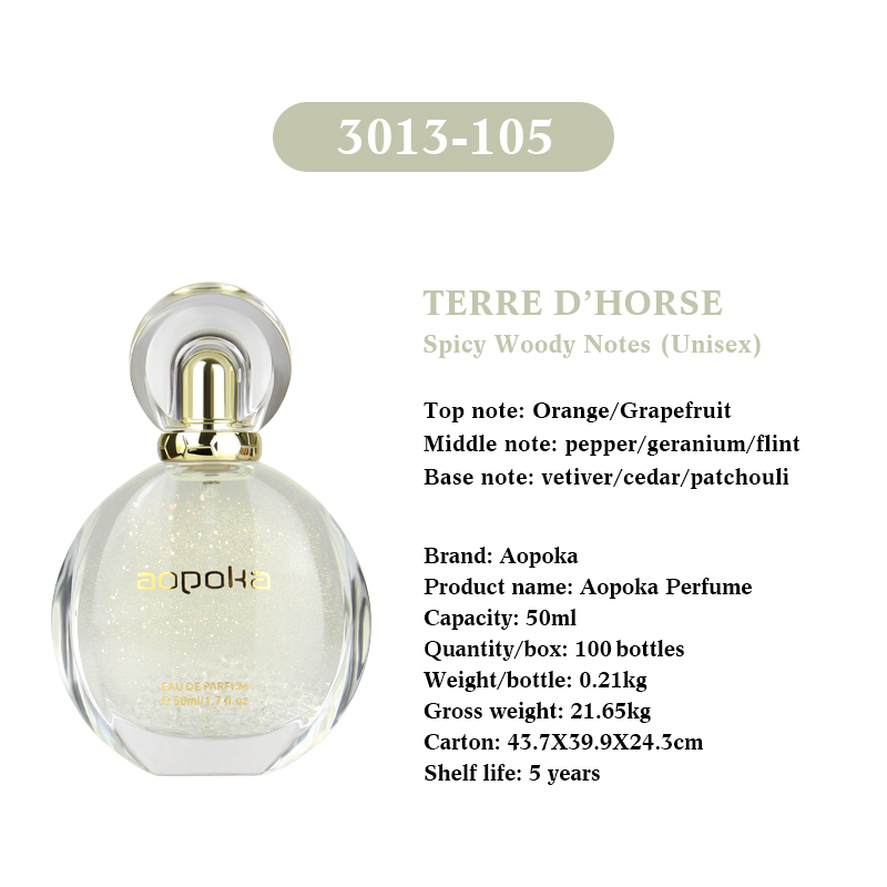 Aopoka 3013-105 Terre D Horse Spicy Woody Notes Unisex Women'S Perfume