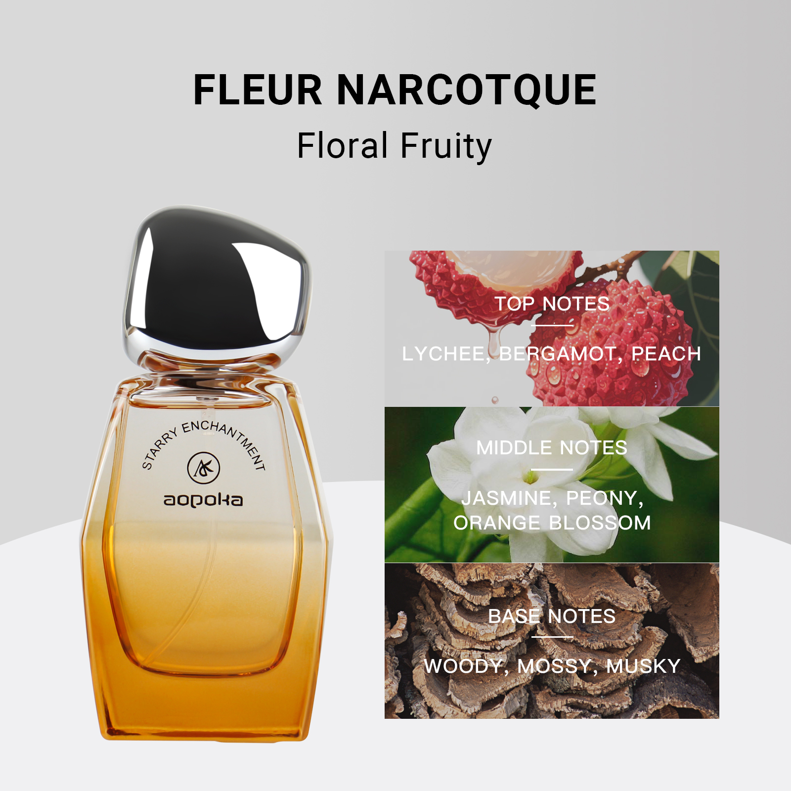 Aopoka 50ml Aopoka Ex Nihilo Fleur Narcotique Color Box Fruity Floral Notes Neutral Incense Perfume