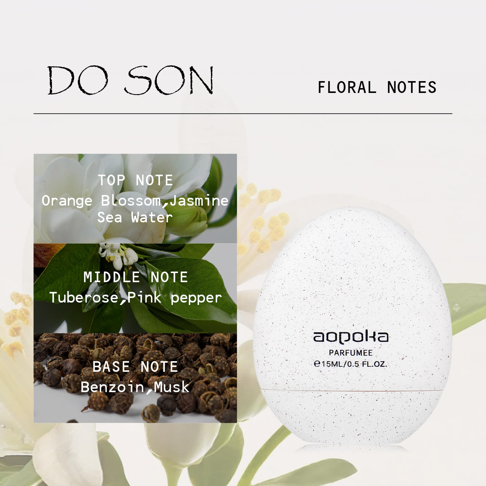 Aopoka 3020-101 Do Son Smell 15ML Egg Perfume Women And Men