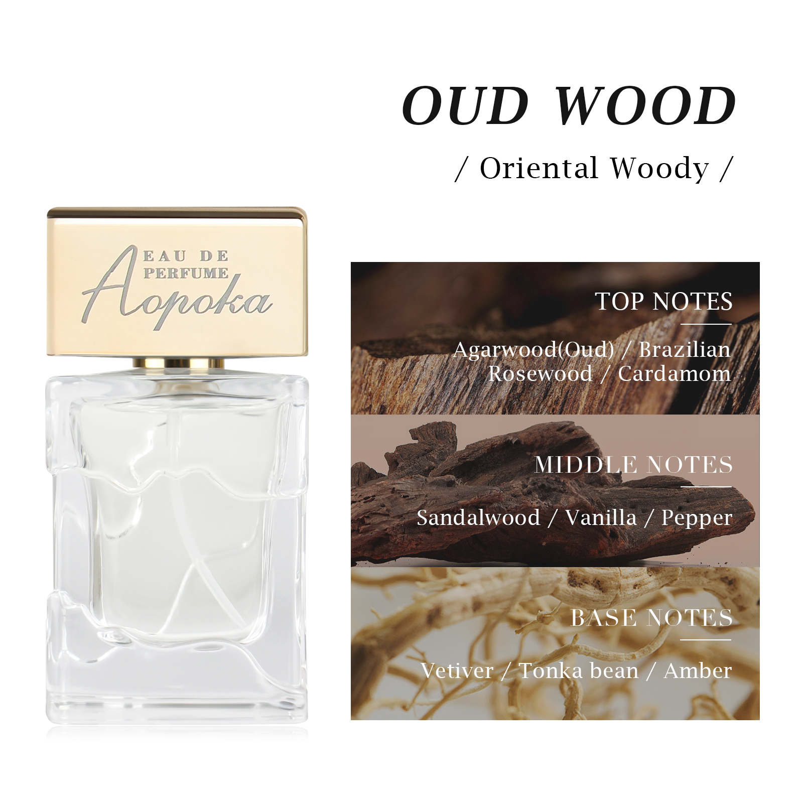 Aopoka 2 Smell 50ML Floral Woody Oriental Fruity Unisex Perfume