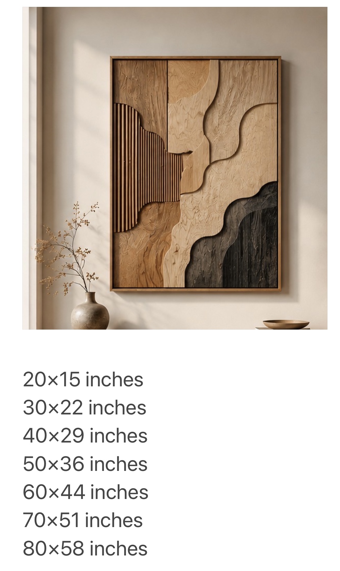 Abstract Wood Wall Art, Organic Modern Wall Decor, Large Wooden Wall Sculpture, Minimalist Wall Panel, Handmade Wood Artwork