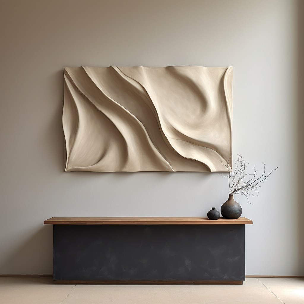 minimalist textured home decor-3d vision-wood carving