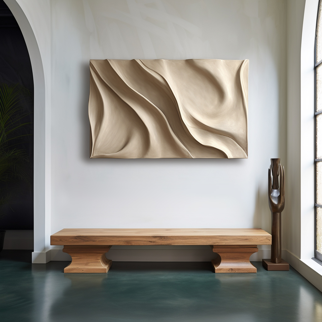 minimalist textured home decor-3d vision-wood carving