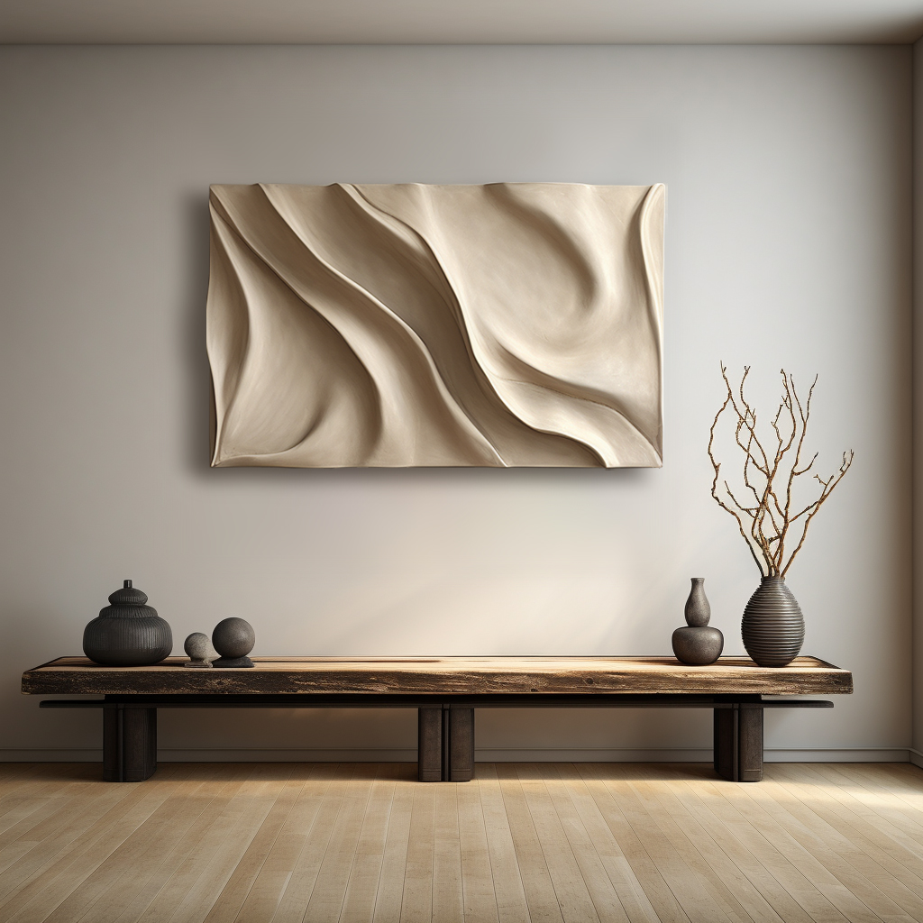 minimalist textured home decor-3d vision-wood carving