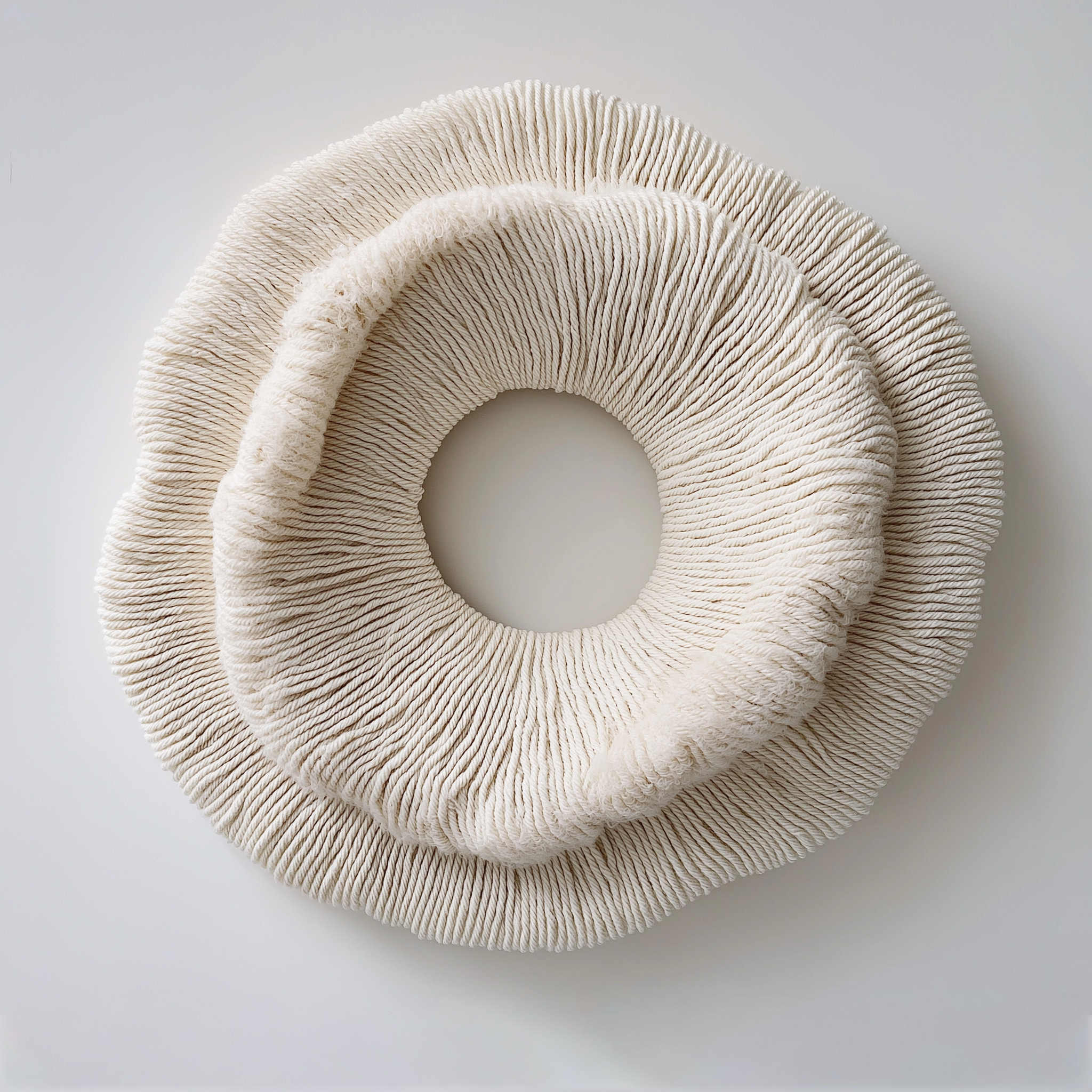 Neutral Fiber Wall Art, Handmade Macrame Wall Decor, Minimalist Textured Wall Hanging, Boho Organic Wall Sculpture, Modern Home Decor