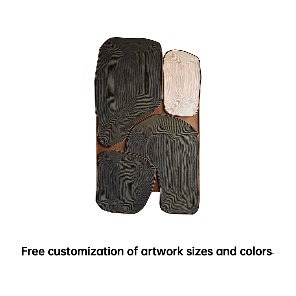 Modern Wood Wall Art, Abstract Wooden Sculpture, Minimalist Black Wall Decor, Organic Contemporary Panel