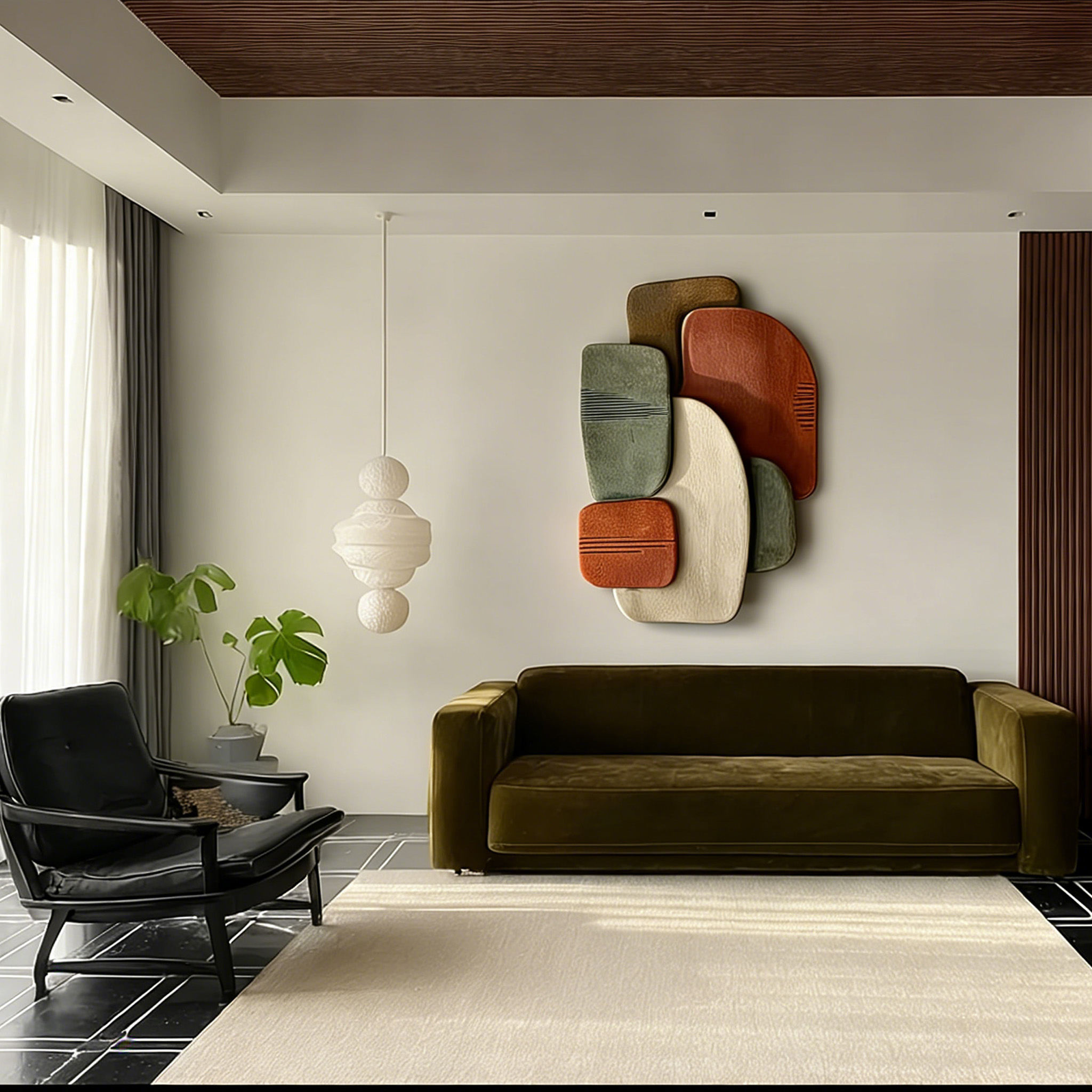 3D Wood Wall Art, Abstract Textured Wall Sculpture, Earth Tone Wall Decor, Modern Wabi Sabi Wall Art, Large Statement Living Room Art