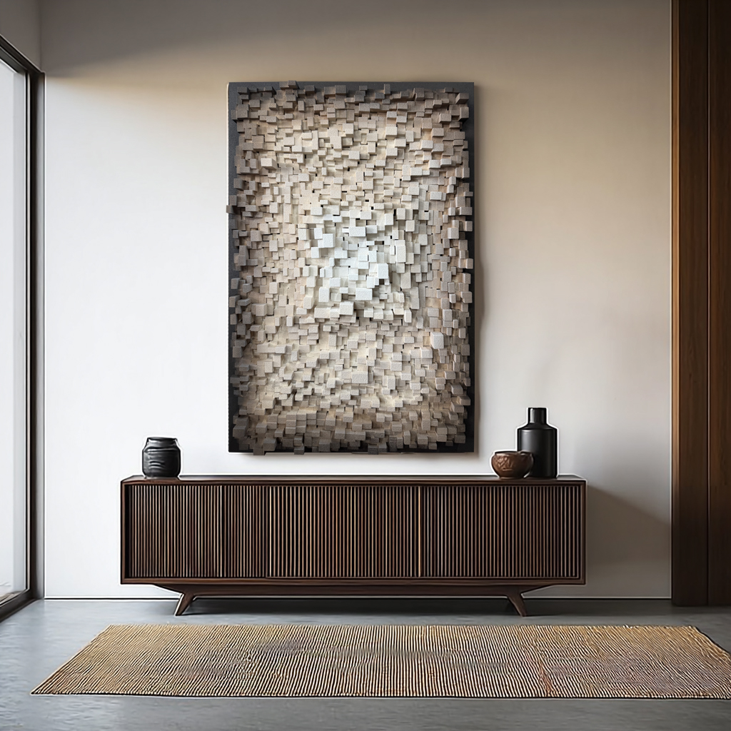 3D Wood Wall Art: Handmade Rustic Boho Sculpture