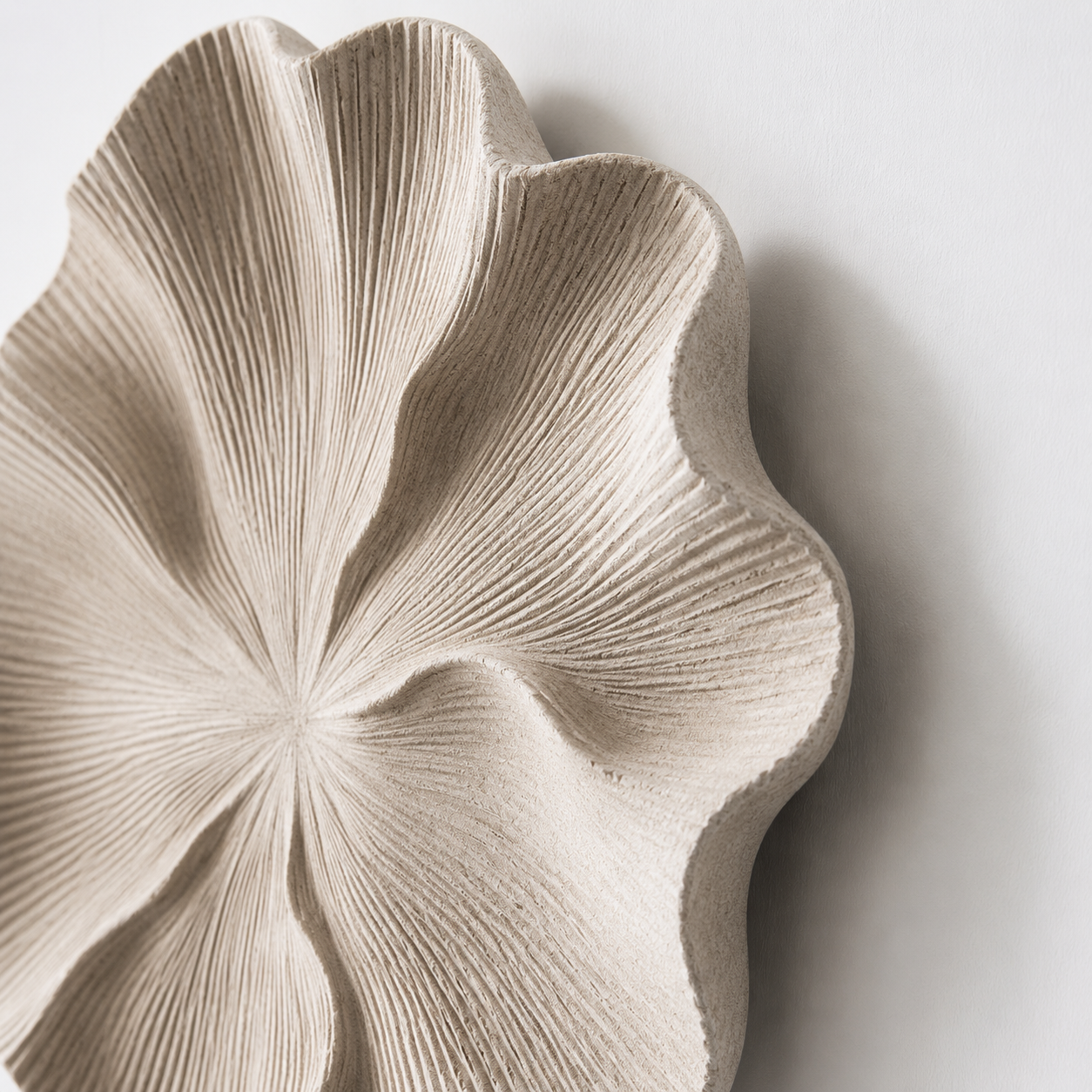 Large 3D Wood Wall Art, Organic Flower Wood Sculpture, Modern Textured Wall Decor, Japandi Minimalist Handmade Artwork