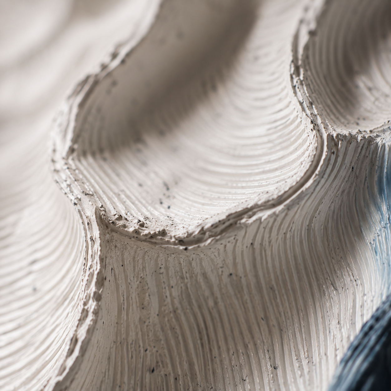 3D Wood Wall Art, Organic Modern Wall Sculpture, Blue Textured Wooden Artwork, Large Contemporary Decor