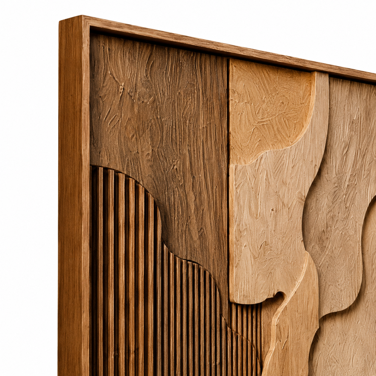 Abstract Wood Wall Art, Organic Modern Wall Decor, Large Wooden Wall Sculpture, Minimalist Wall Panel, Handmade Wood Artwork
