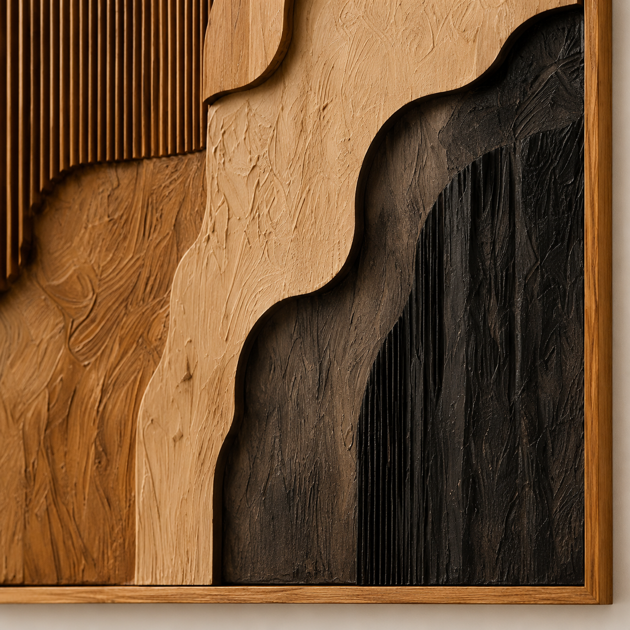 Abstract Wood Wall Art, Organic Modern Wall Decor, Large Wooden Wall Sculpture, Minimalist Wall Panel, Handmade Wood Artwork