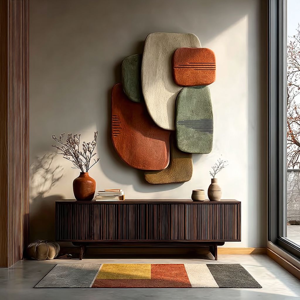 3D Wood Wall Art, Abstract Textured Wall Sculpture, Earth Tone Wall Decor, Modern Wabi Sabi Wall Art, Large Statement Living Room Art