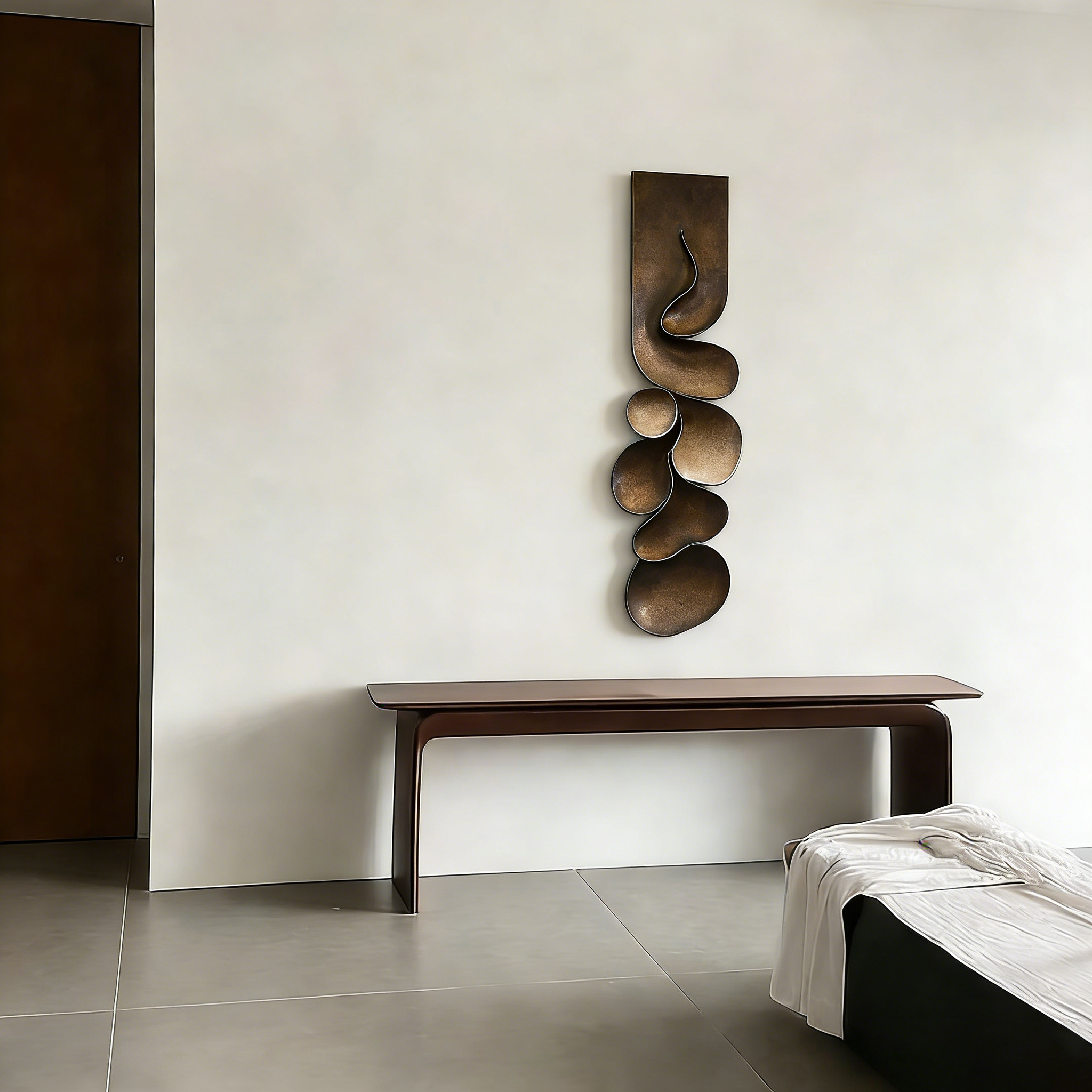 Modern Wood Wall Sculpture, Abstract Vertical Wall Art, Organic Minimalist Decor, Contemporary Wooden Artwork
