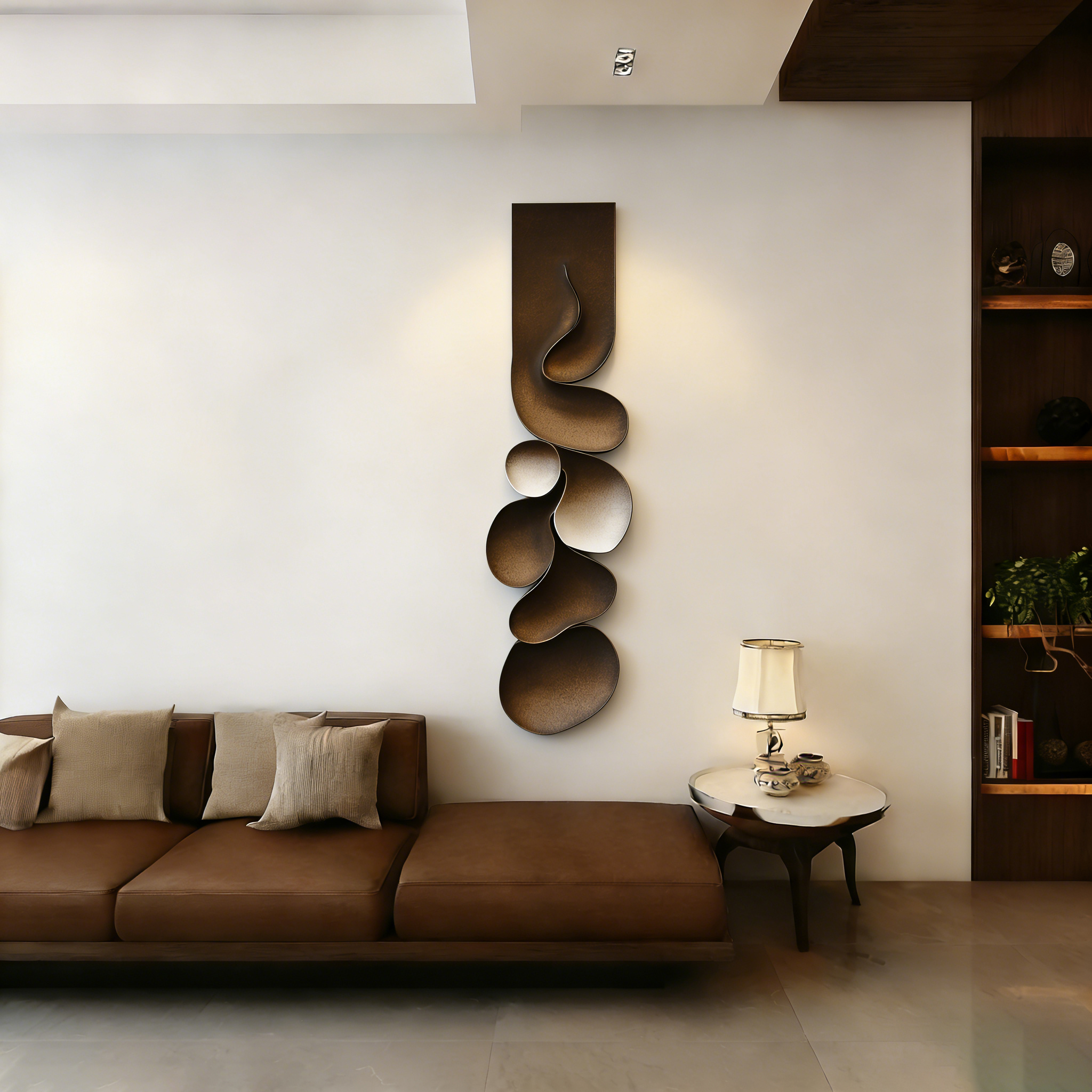 Modern Wood Wall Sculpture, Abstract Vertical Wall Art, Organic Minimalist Decor, Contemporary Wooden Artwork