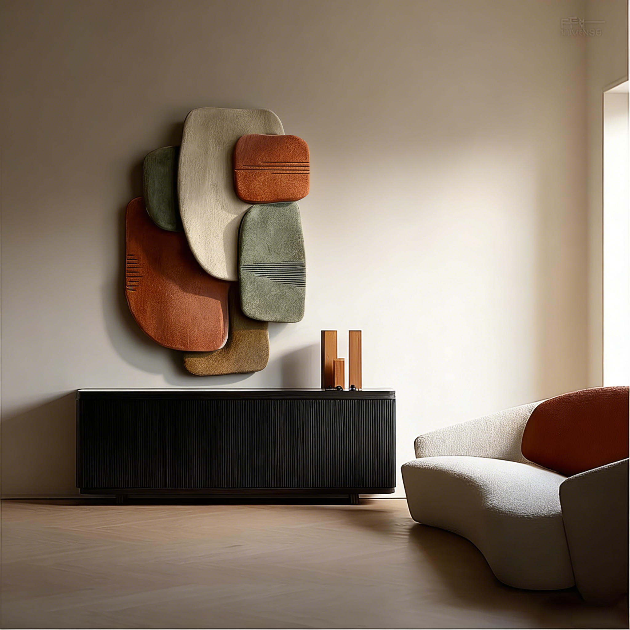 3D Wood Wall Art, Abstract Textured Wall Sculpture, Earth Tone Wall Decor, Modern Wabi Sabi Wall Art, Large Statement Living Room Art