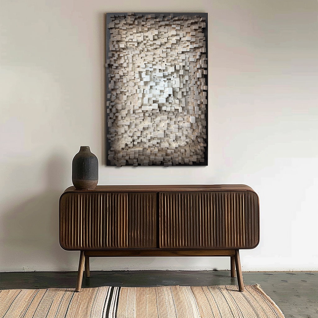 3D Wood Wall Art: Handmade Rustic Boho Sculpture