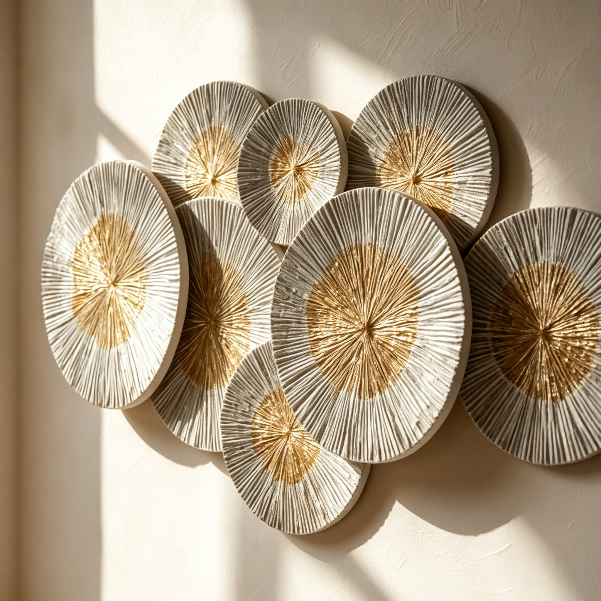 Large Modern Wood Wall Art, Hand Carved Abstract Wall Sculpture, Natural Wooden Circle Decor, Japandi Living Room Wall Hanging