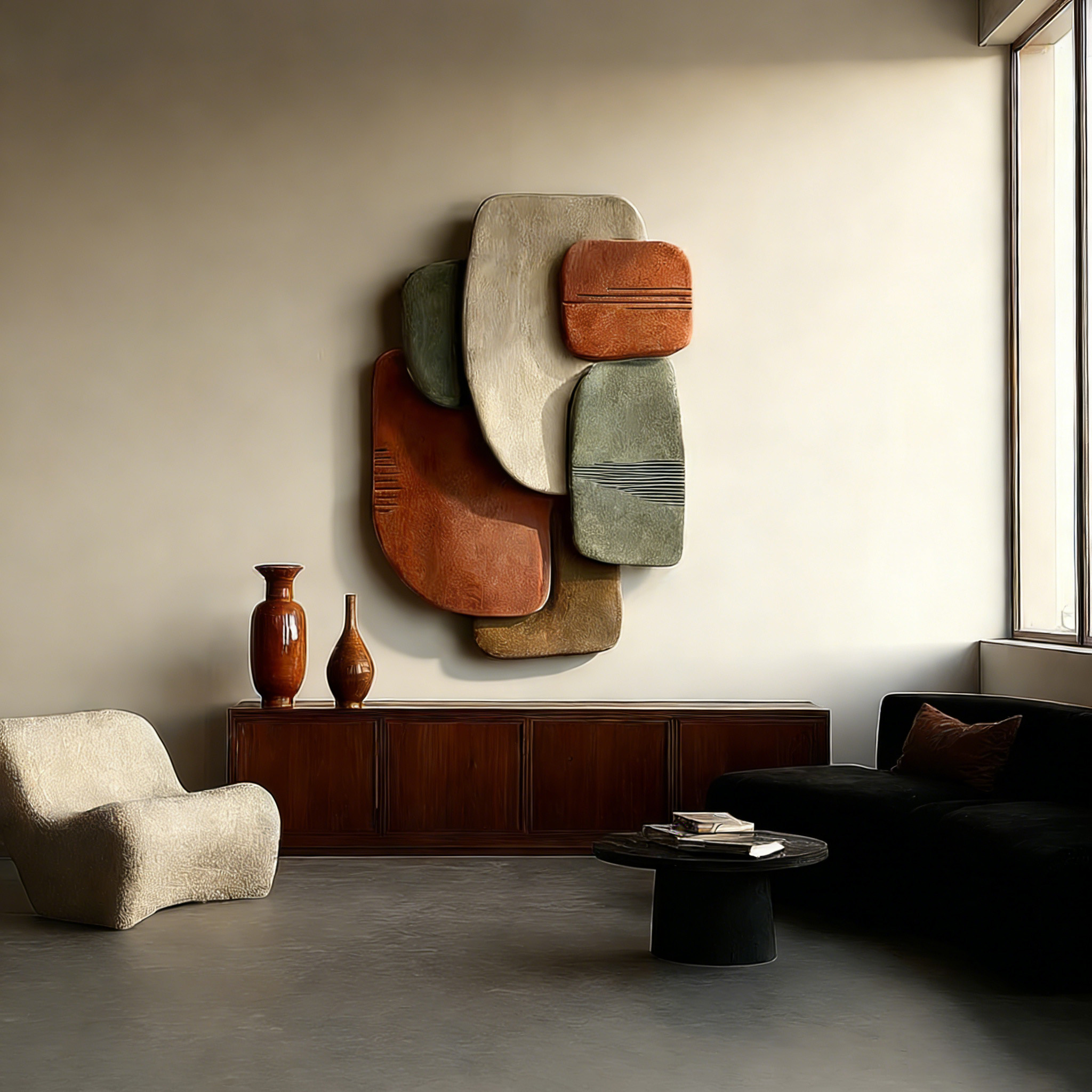 3D Wood Wall Art, Abstract Textured Wall Sculpture, Earth Tone Wall Decor, Modern Wabi Sabi Wall Art, Large Statement Living Room Art