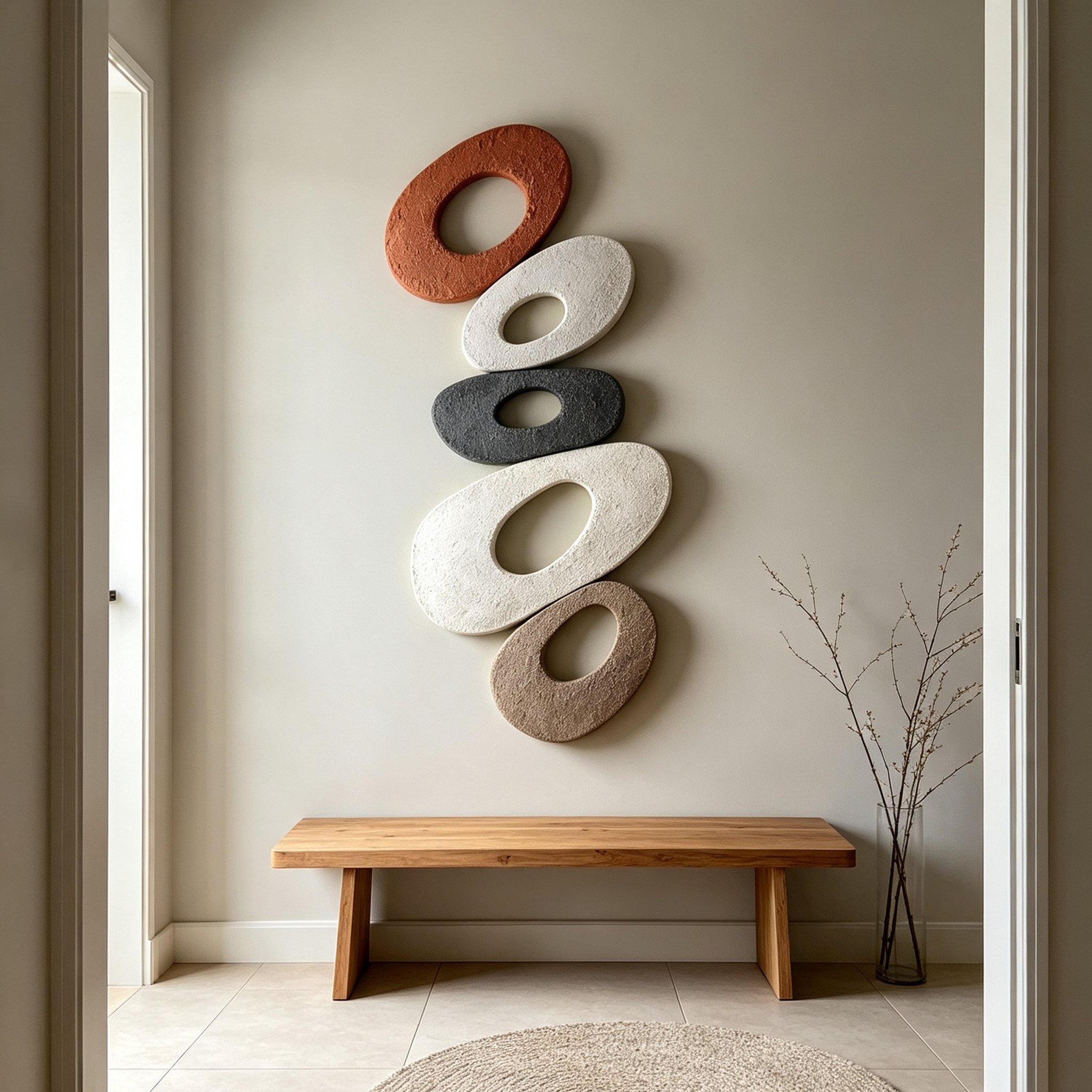 Organic Wood Wall Art, 3D Abstract Sculptural Decor, Wabi Sabi Wooden Wall Hanging, Minimalist Natural Texture Artwork