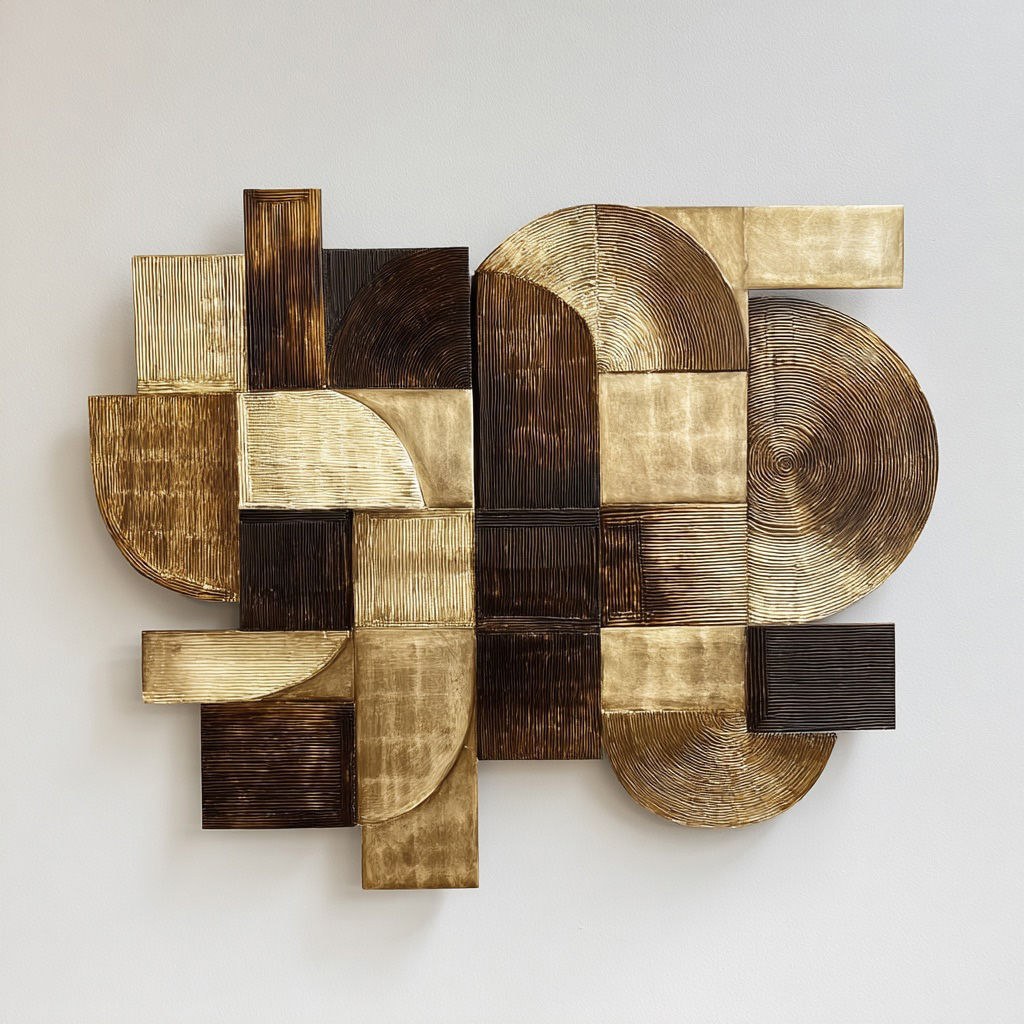 Large Wood Wall Art, Geometric Wooden Wall Sculpture, Abstract 3D Wall Decor, Handmade Textured Wood Art, Modern Minimalist Wall Hanging
