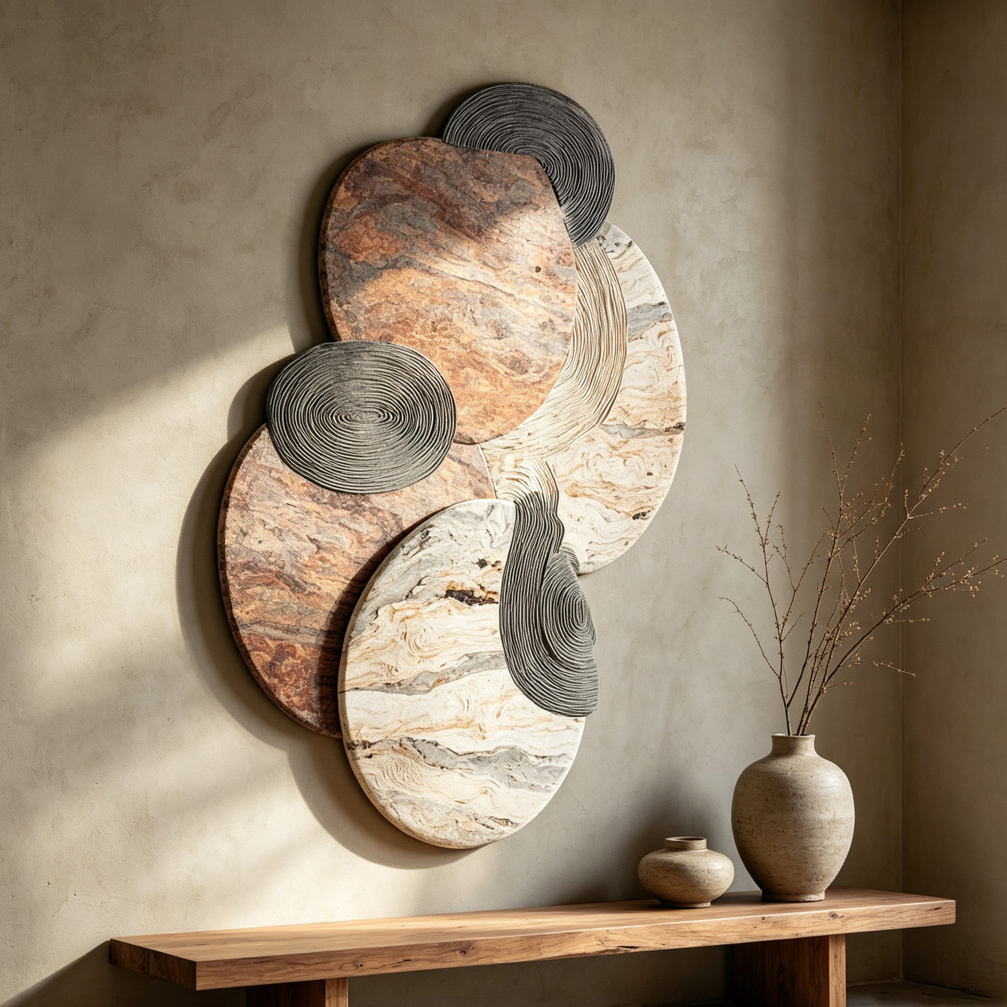 Large Abstract Wood Wall Art, Modern Organic Wooden Wall Sculpture, Japandi Wabi Sabi Decor, 3D Textured Wall Hanging