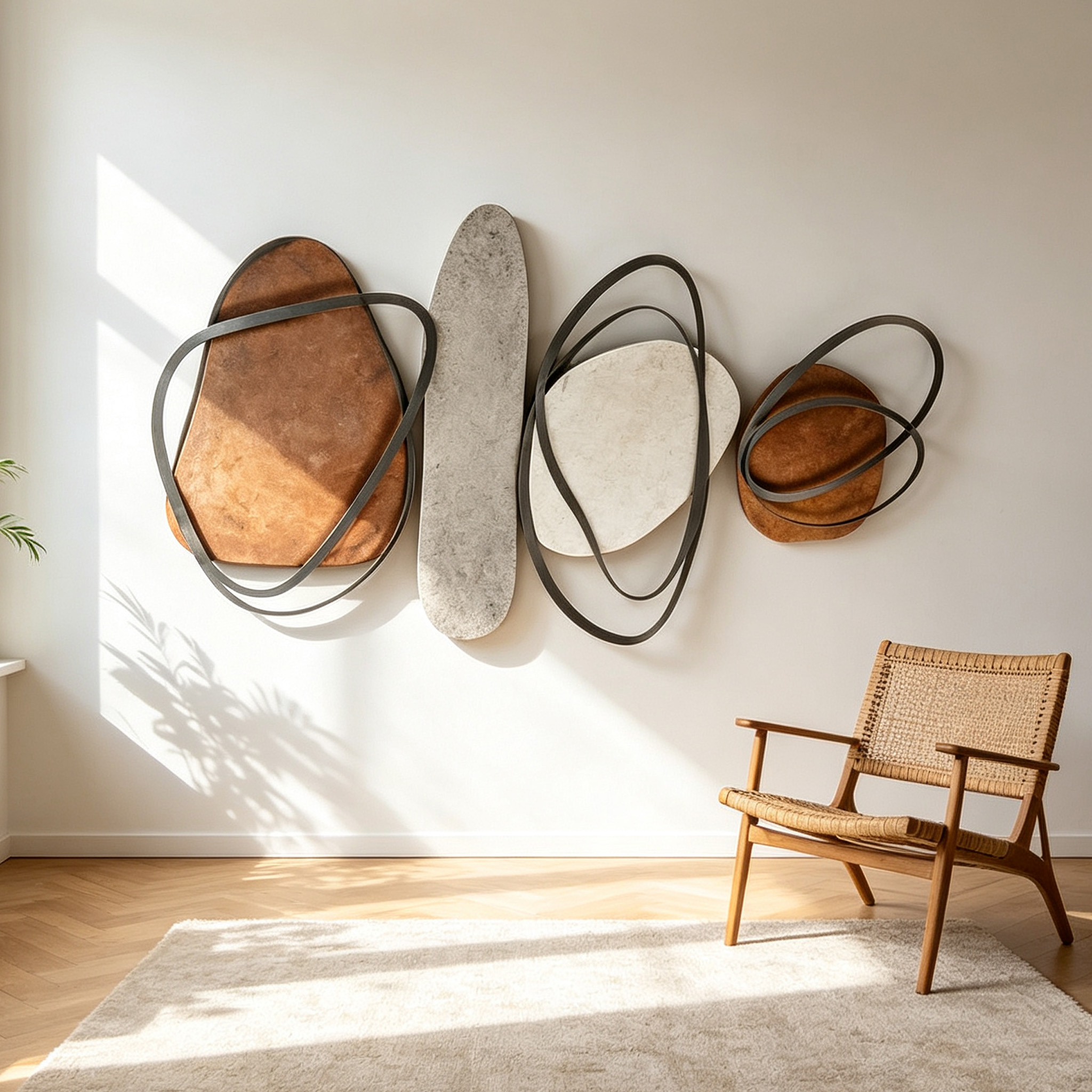 Large Abstract Wood Wall Art, Handmade Organic Wall Sculpture, Modern Japandi Wall Decor, Neutral Living Room Wooden Artwork