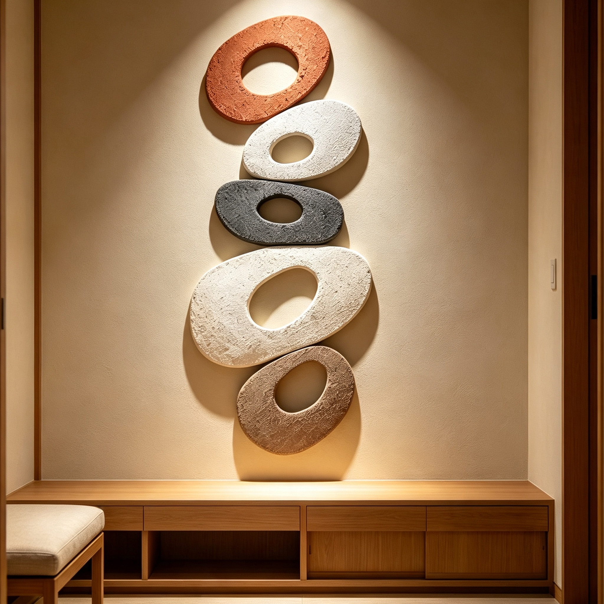 Organic Wood Wall Art, 3D Abstract Sculptural Decor, Wabi Sabi Wooden Wall Hanging, Minimalist Natural Texture Artwork