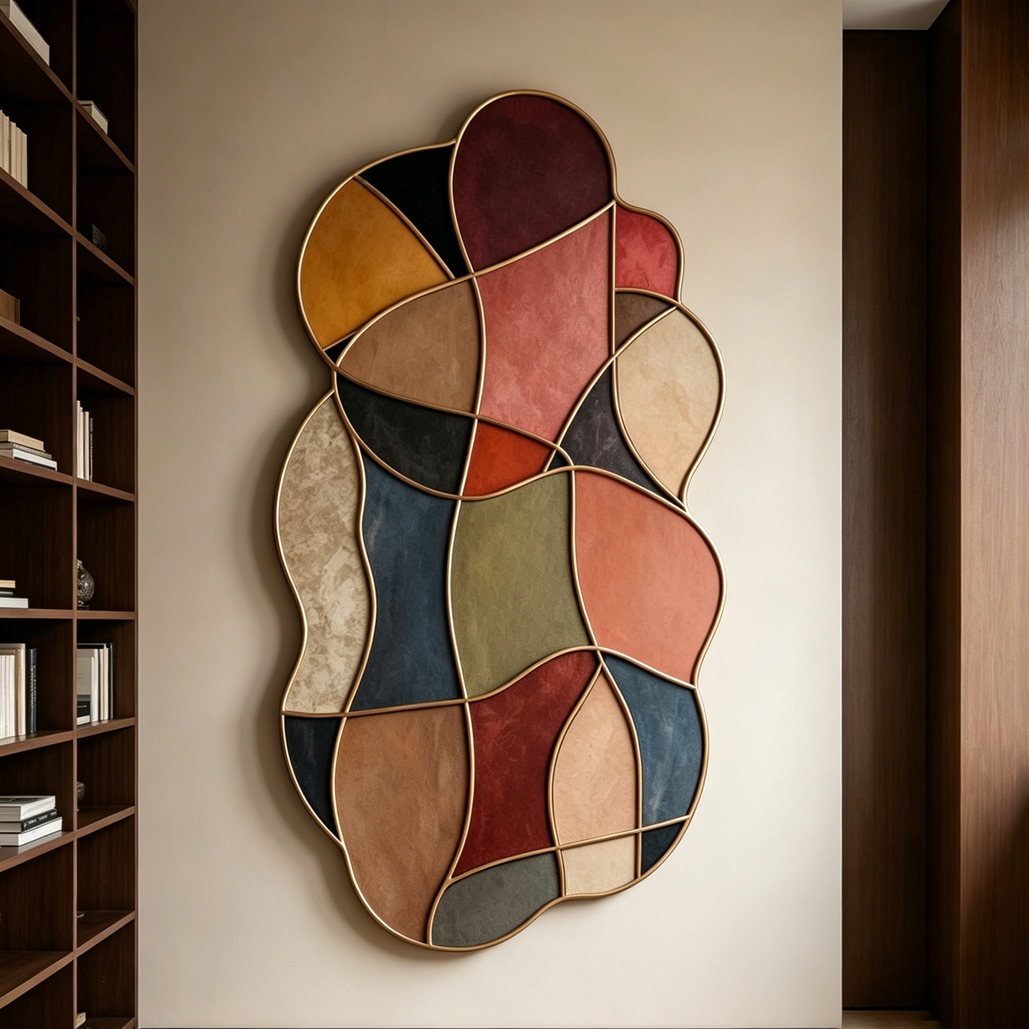 Large Abstract Wood Wall Art, Modern Geometric Wall Sculpture, Handmade Bauhaus Wall Decor, Organic Modern Wooden Wall Hanging,Statement Art