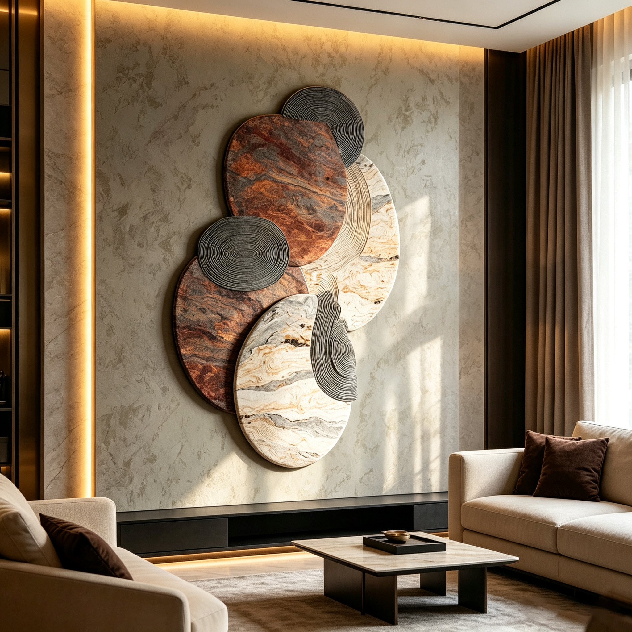 Large Abstract Wood Wall Art, Modern Organic Wooden Wall Sculpture, Japandi Wabi Sabi Decor, 3D Textured Wall Hanging