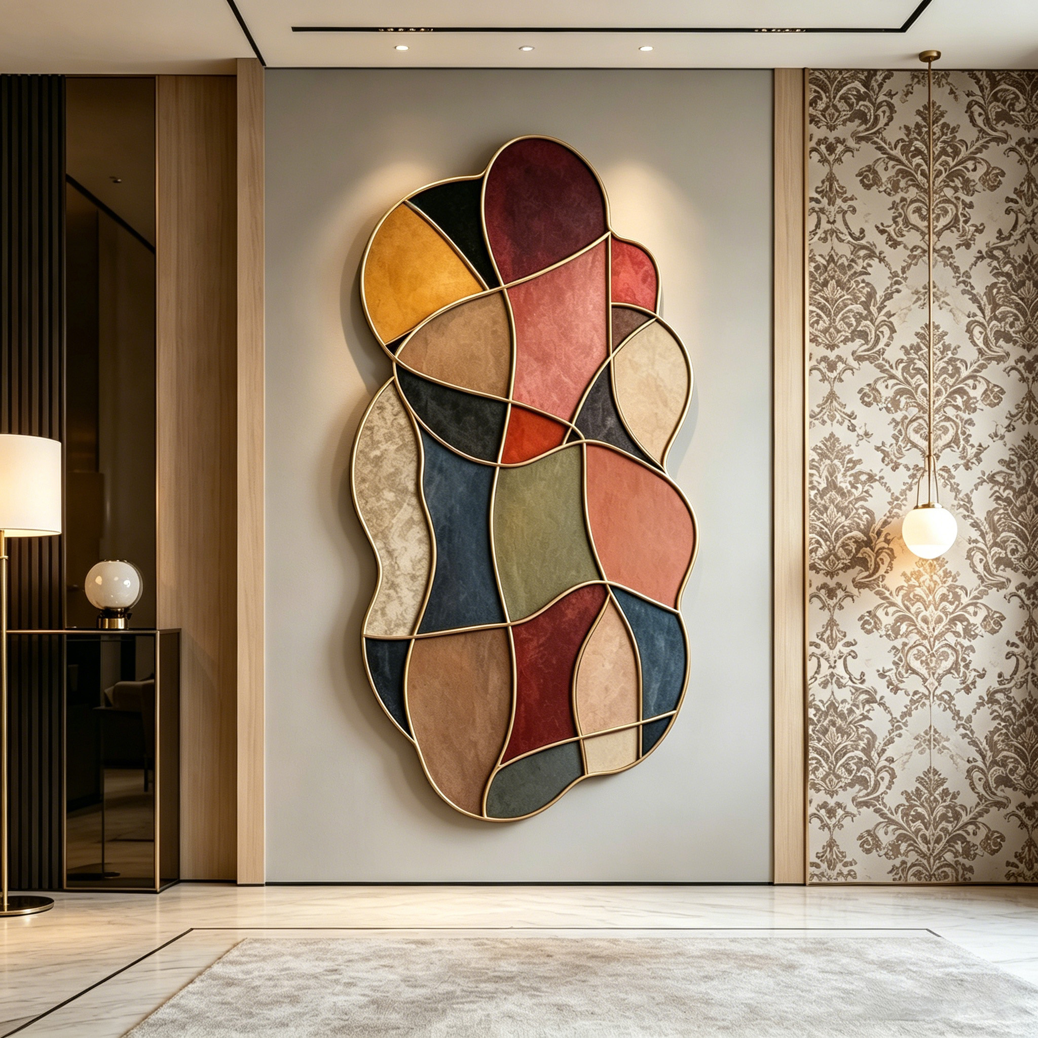 Large Abstract Wood Wall Art, Modern Geometric Wall Sculpture, Handmade Bauhaus Wall Decor, Organic Modern Wooden Wall Hanging,Statement Art