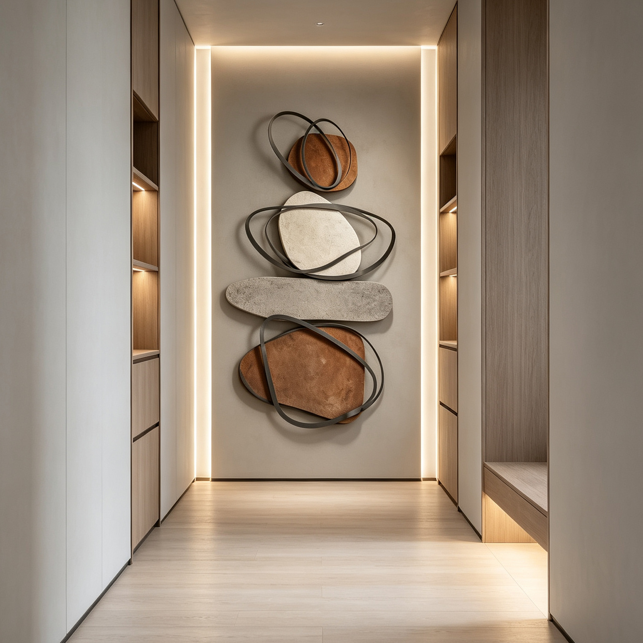 Large Abstract Wood Wall Art, Handmade Organic Wall Sculpture, Modern Japandi Wall Decor, Neutral Living Room Wooden Artwork
