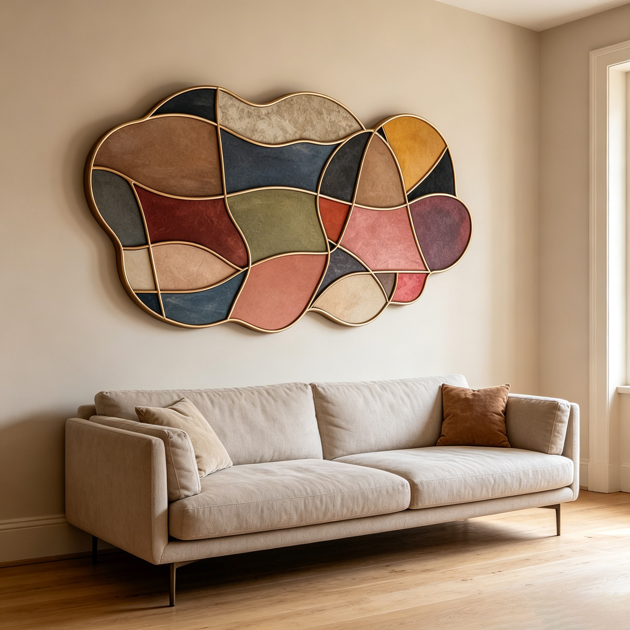 Large Abstract Wood Wall Art, Modern Geometric Wall Sculpture, Handmade Bauhaus Wall Decor, Organic Modern Wooden Wall Hanging,Statement Art
