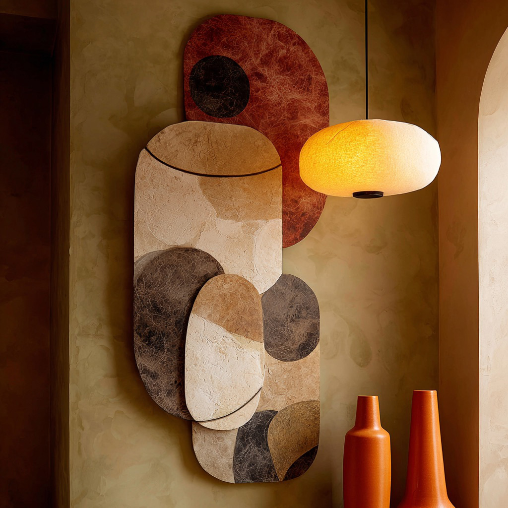 Large Abstract Wood Wall Art, Mid Century Modern Wooden Wall Sculpture, Bauhaus Geometric Wall Decor, 3D Japandi Wall Hanging